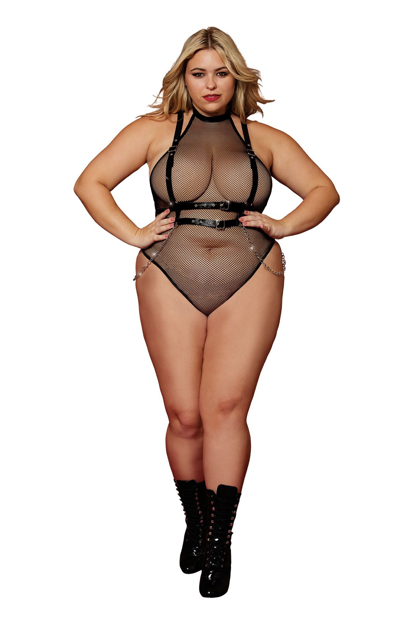 Teddy and Harness - Queen Size - Black-1
