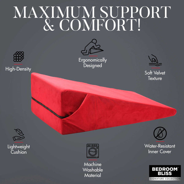 Xl-Love Cushion Large Wedge Pillow - Red-0