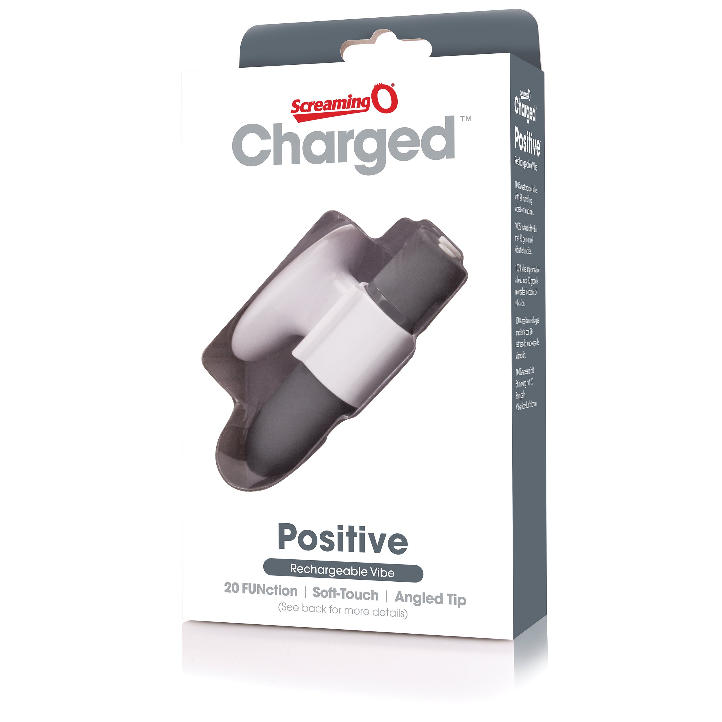 Charged Positive Rechargeable Vibe - Grey-3