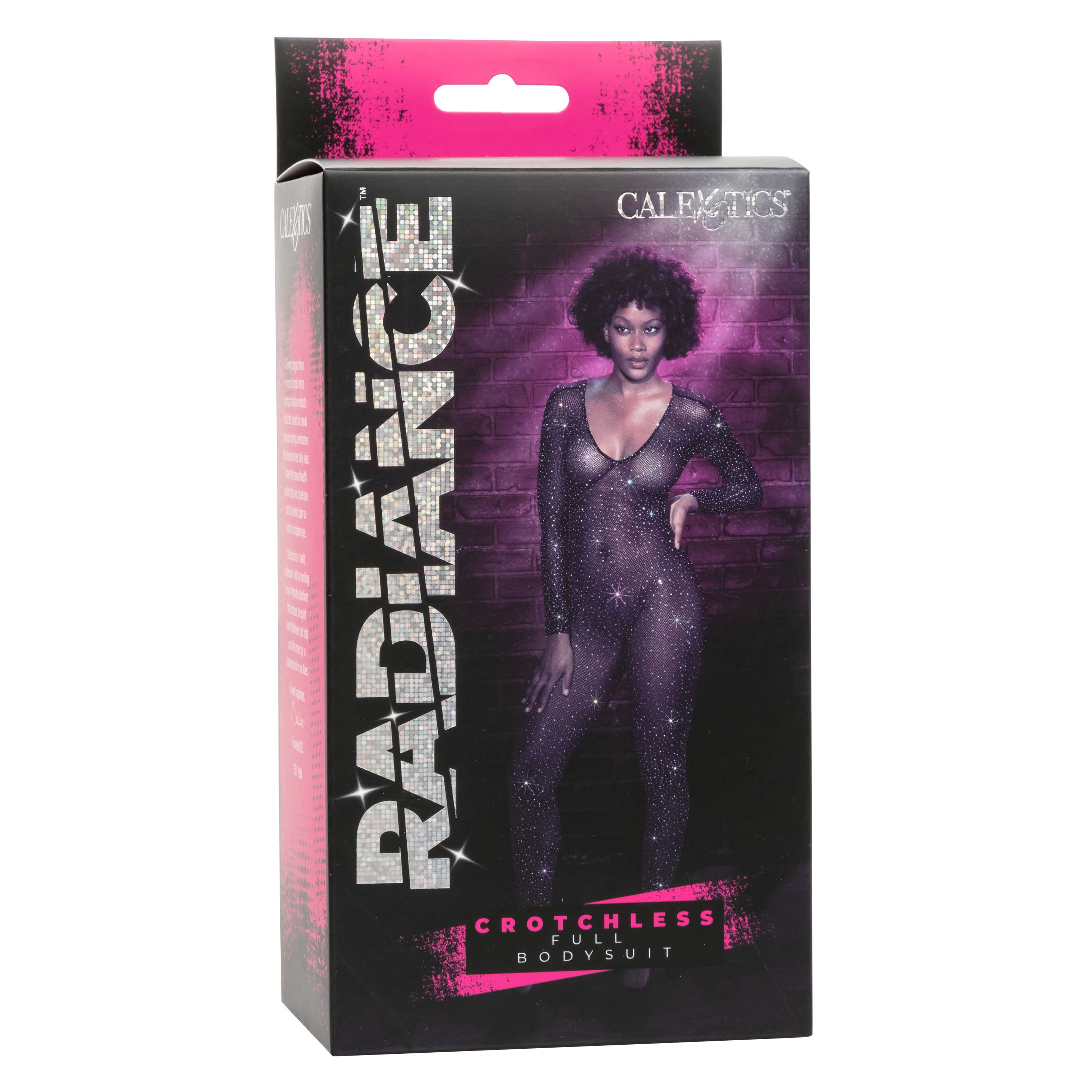 Radiance Crotchless Full Body Suit - One Size -  Black-3