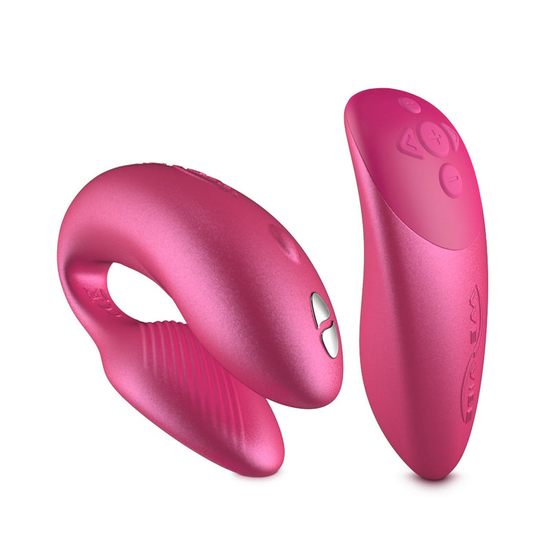 We-Vibe Chorus 10-function Hands-free App-connected Silicone Couples Vibrator with Squeeze Remote Cosmic Pink