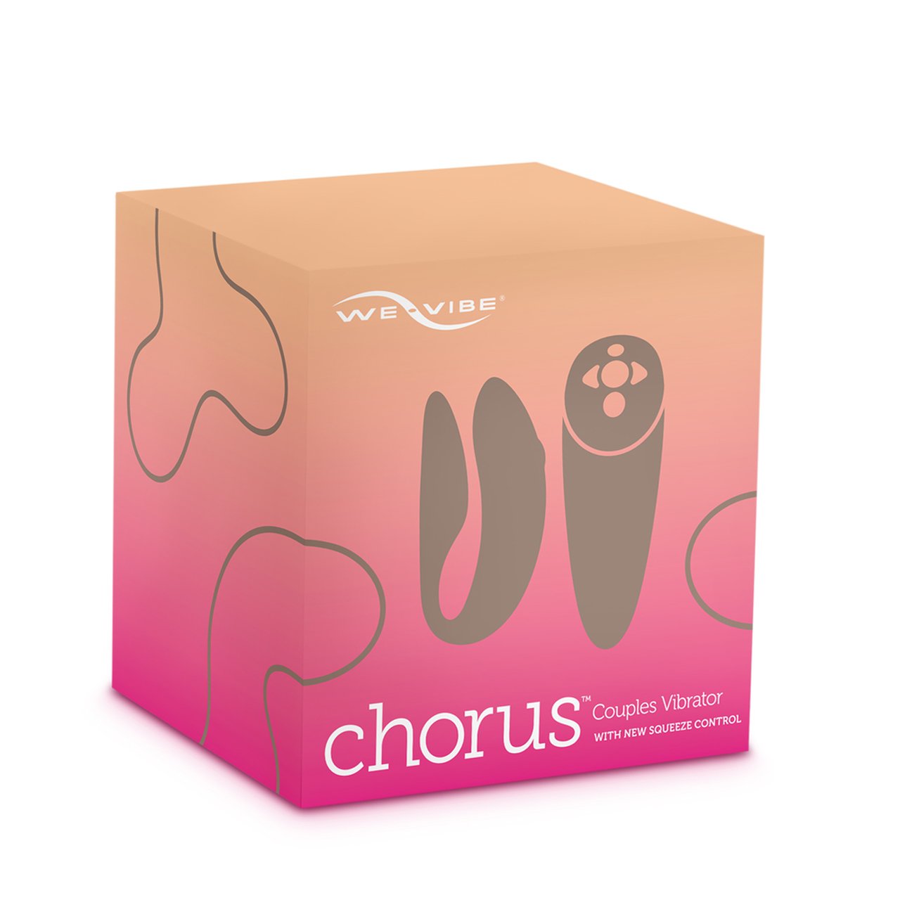 We-Vibe Chorus 10-function Hands-free App-connected Silicone Couples Vibrator with Squeeze Remote Cosmic Pink