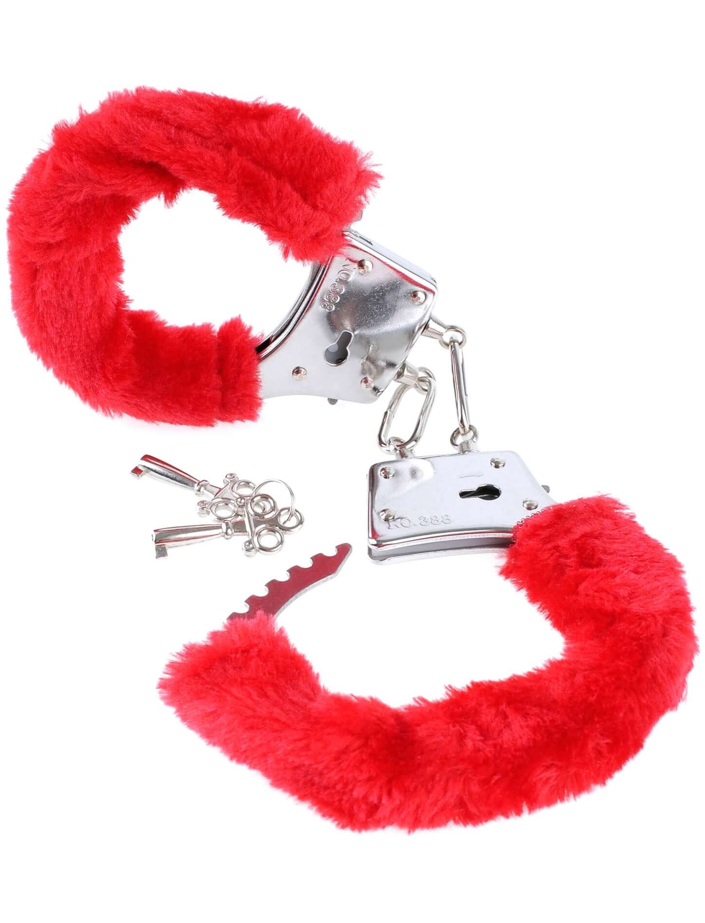 Fetish Fantasy Series Beginner's Furry Cuffs - Red-3