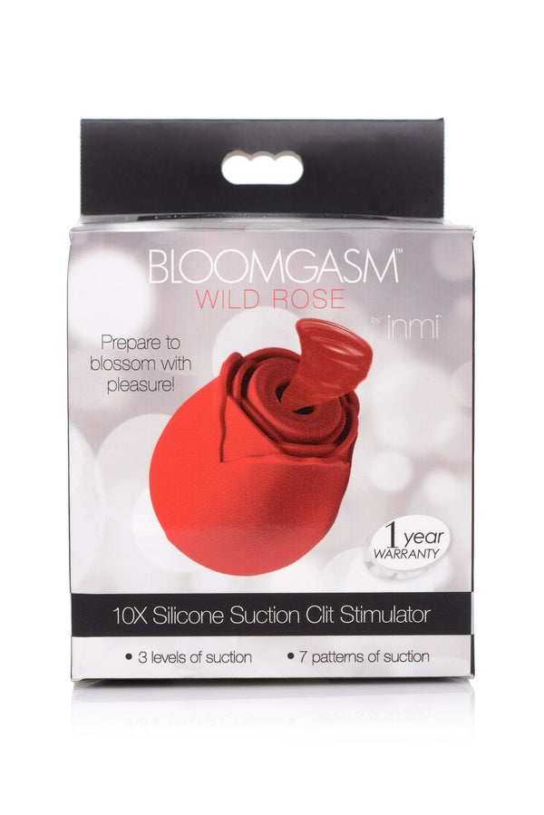 Inmi - Bloomgasm Wild Rose Silicone Suction Stimulator - Red