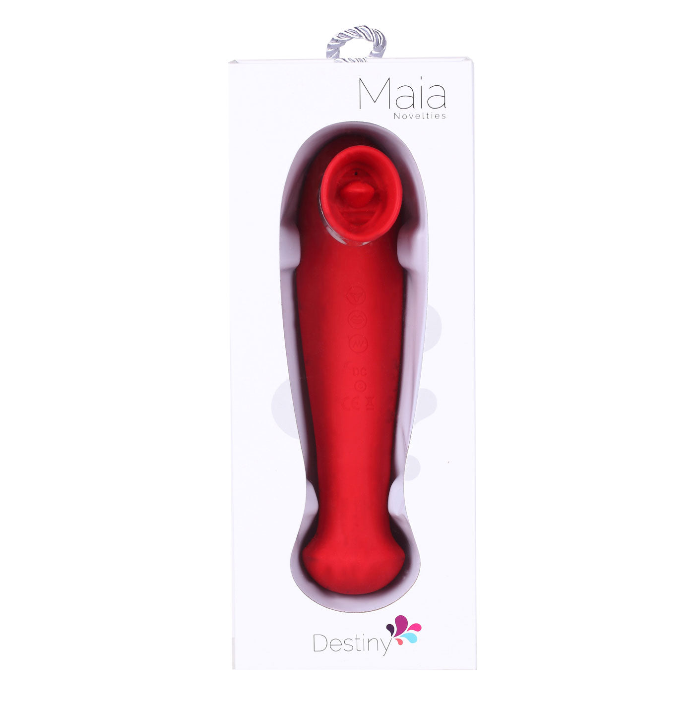 Destiny 15-Function Rechargeable Vibrating - Suction Wand - Cherry Red-3