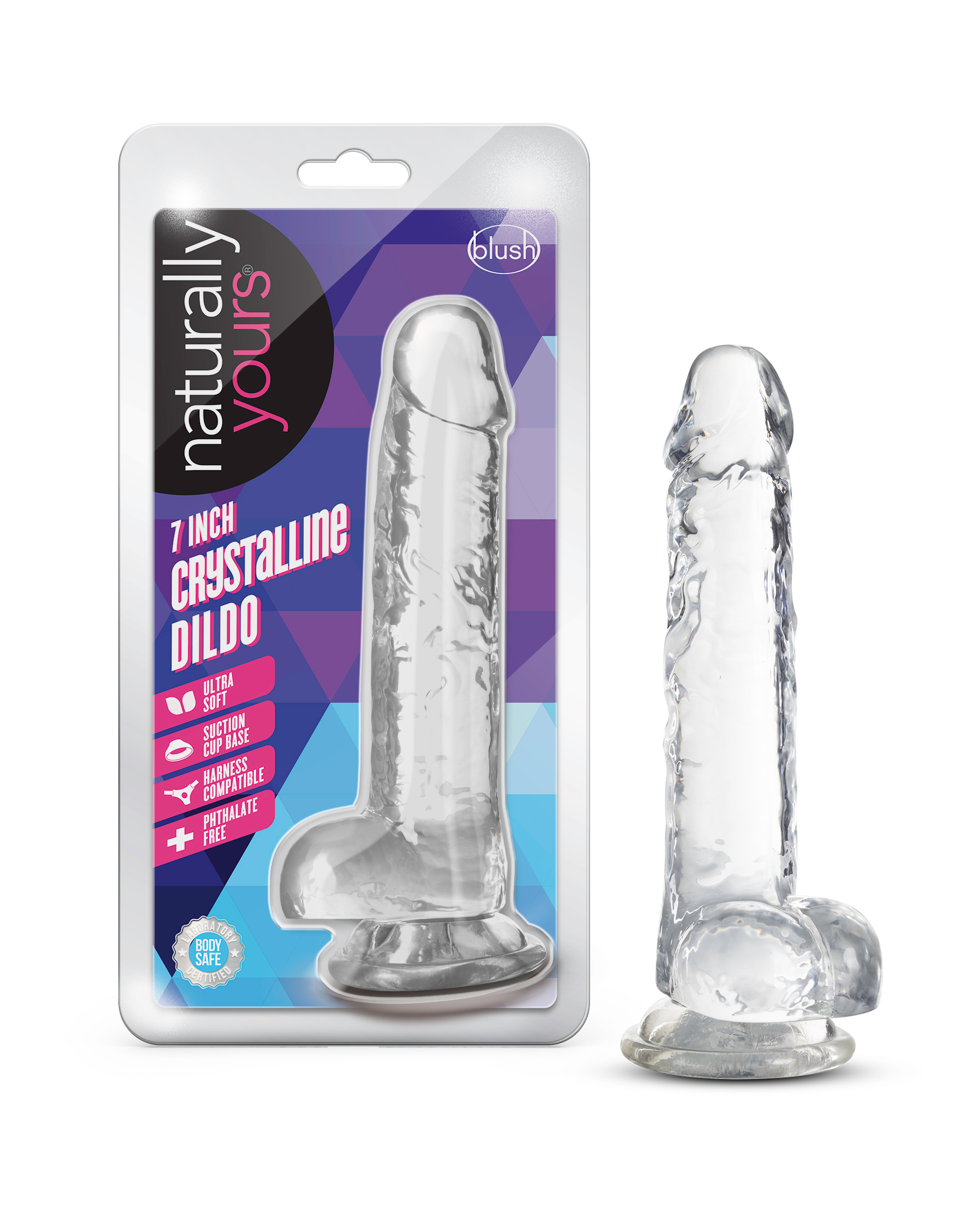 Naturally Yours - 7 Inch Crystalline Dildo -  Diamond