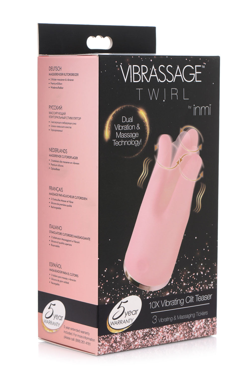 Vibrassage Twirl 10x Vibrating Clit Teaser - Pink-5