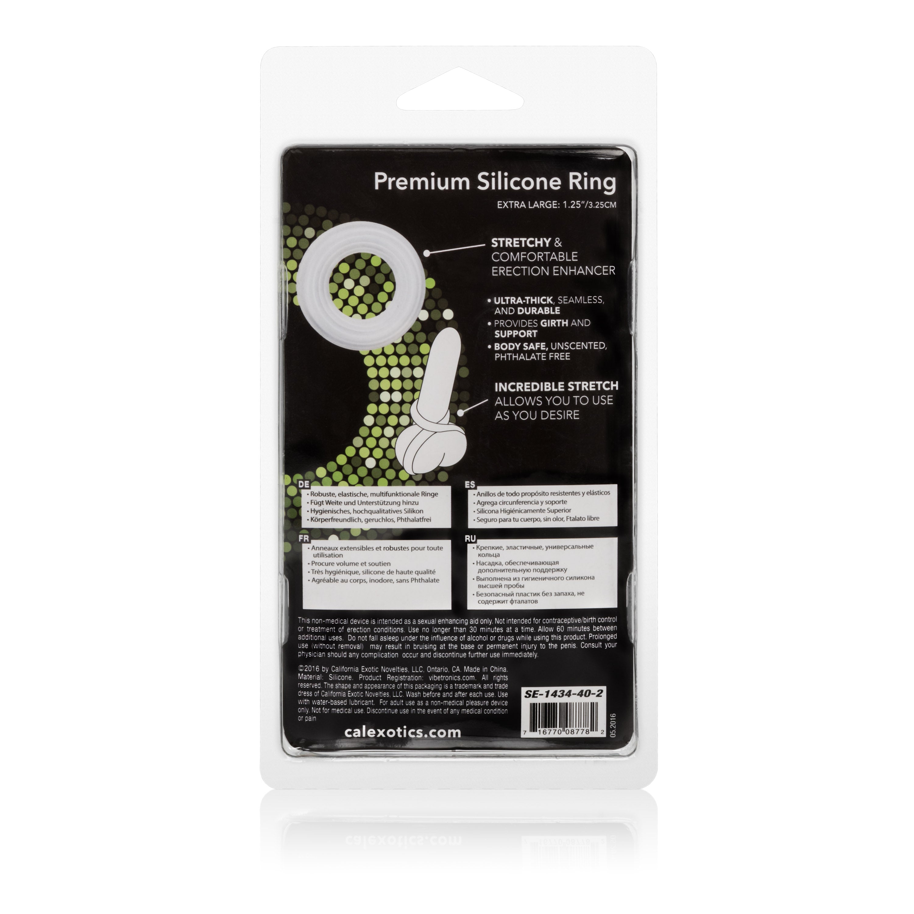 Enhance Pleasure and Performance with CalExotics Premium Silicone Ring - XL