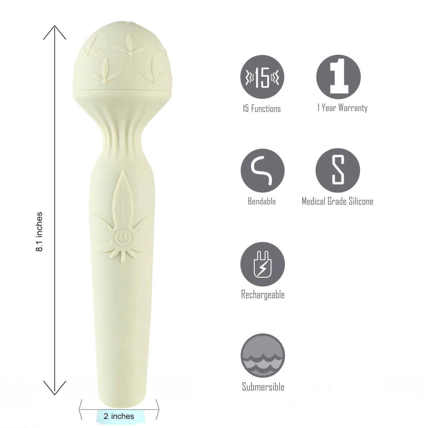 Marlie 15-Function Rechargeable Bendable Wand-2
