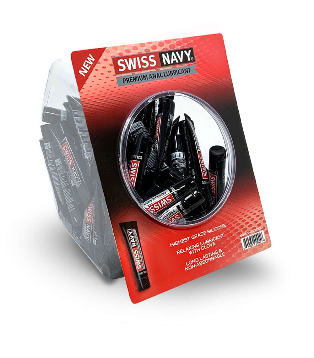 Swiss Navy Premium Silicone Anal Lubricant -100  Count Bowl - 10ml Bottles-0