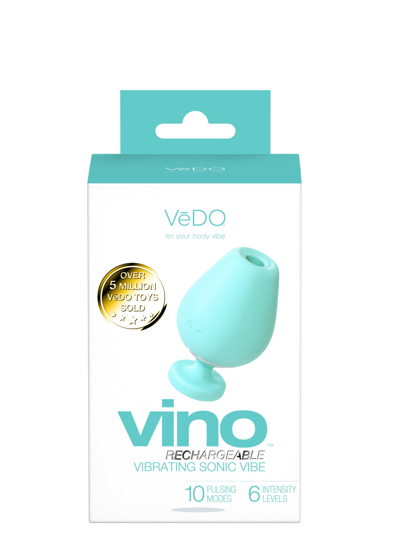Vino Rechargeable Vibrating Sonic Vibe - Turquoise-1
