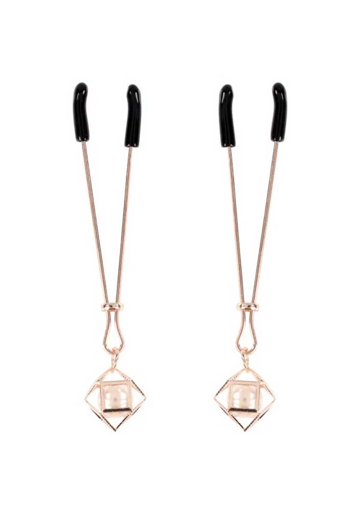 Brat Pearl Nipple Clips - Rose Gold-5